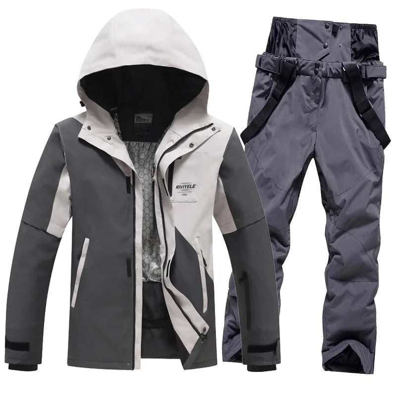 Ski Suites Women Winter New Men Snowboard Wear Hooded Warm Outdoor Snow Jackets Pants Skiing Set Windproof Overalls Ski Clothing