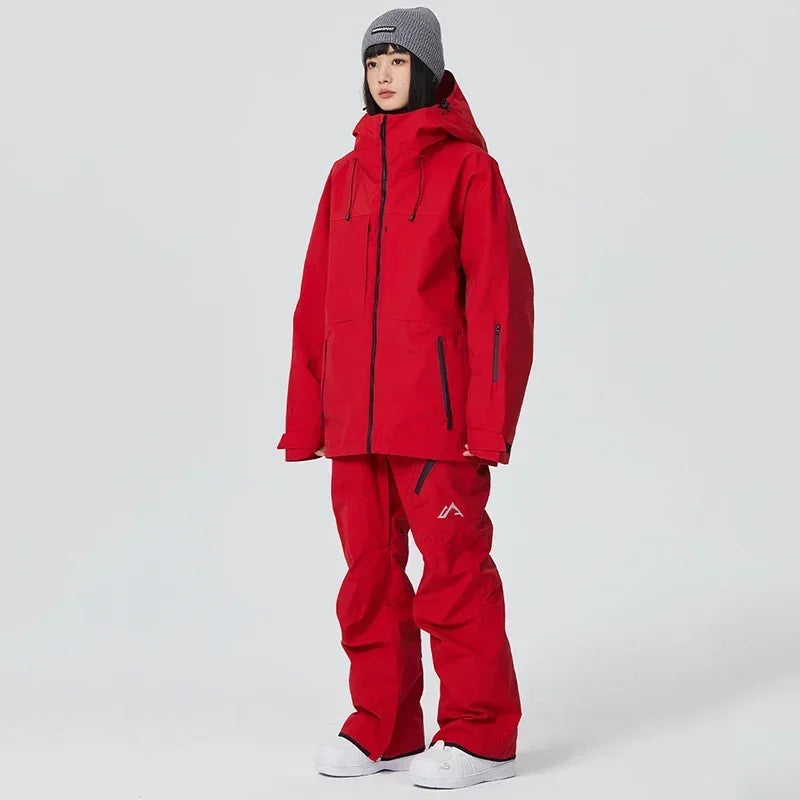 Snow Tracksuit 2025 New Winter Outdoor Ski Suits Men Snowboard Clothes Pant Sport Women Warm Waterproof Windproof Skiing Set