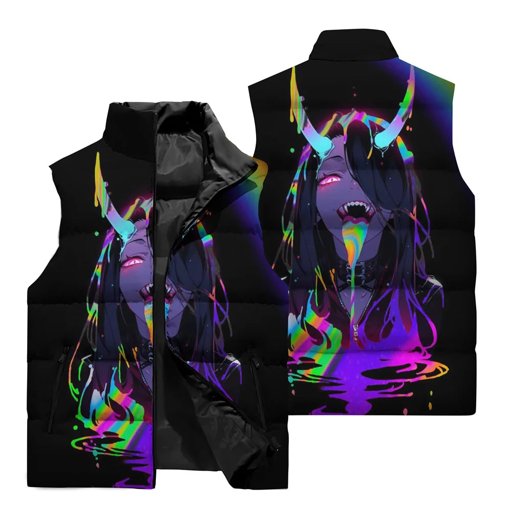 Jinx Anime Printed Pattern 3d Vest Winter New Men's Vest Jacket Street Fashion Clothing Slim Style Fabric Soft Men's Clothing