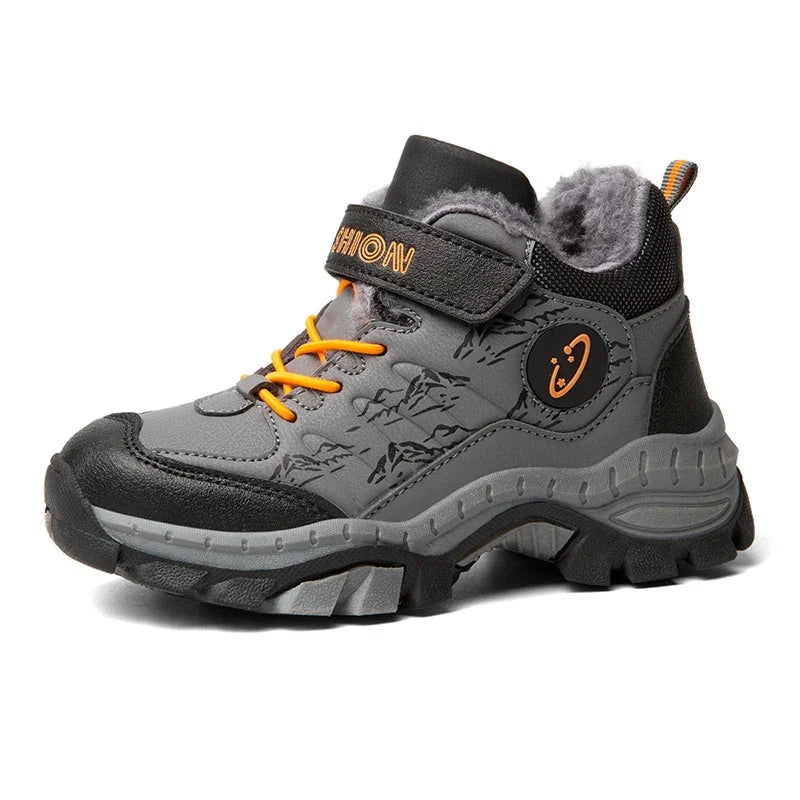 Winter Children Shoes Short Boy Boots Fashion Outdoor Non-slip Plush Sneaker Kids Boy Snow Boots Sports Hiking Cotton Shoes