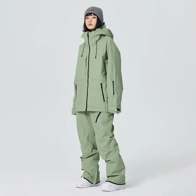 Snow Tracksuit 2025 New Winter Outdoor Ski Suits Men Snowboard Clothes Pant Sport Women Warm Waterproof Windproof Skiing Set