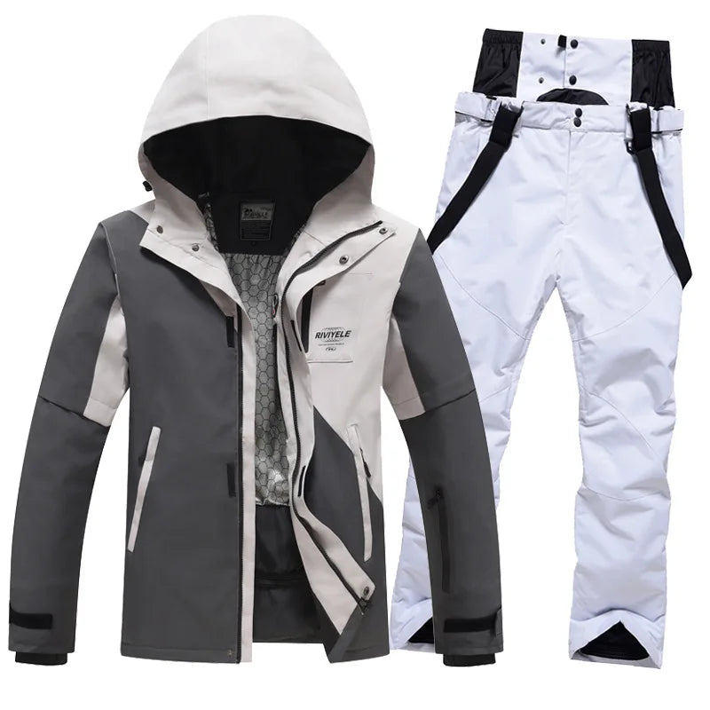 Ski Suites Women Winter New Men Snowboard Wear Hooded Warm Outdoor Snow Jackets Pants Skiing Set Windproof Overalls Ski Clothing