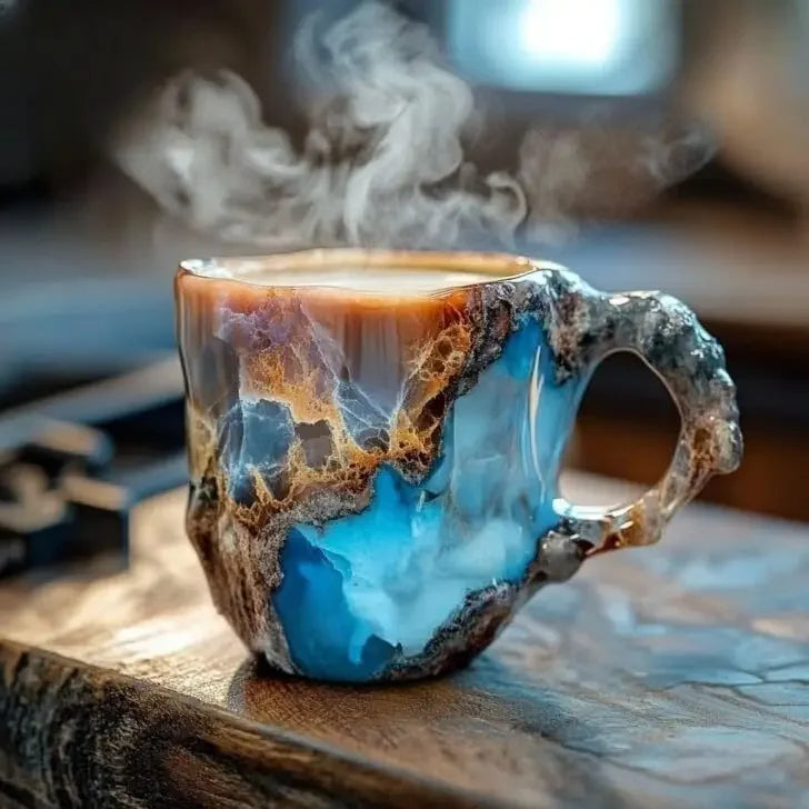 Imitation Mineral Crystal Coffee Mug Simulation Mineral Crystal Resin Coffee Cups Stylish Water Cup Birthday Christmas Gifts