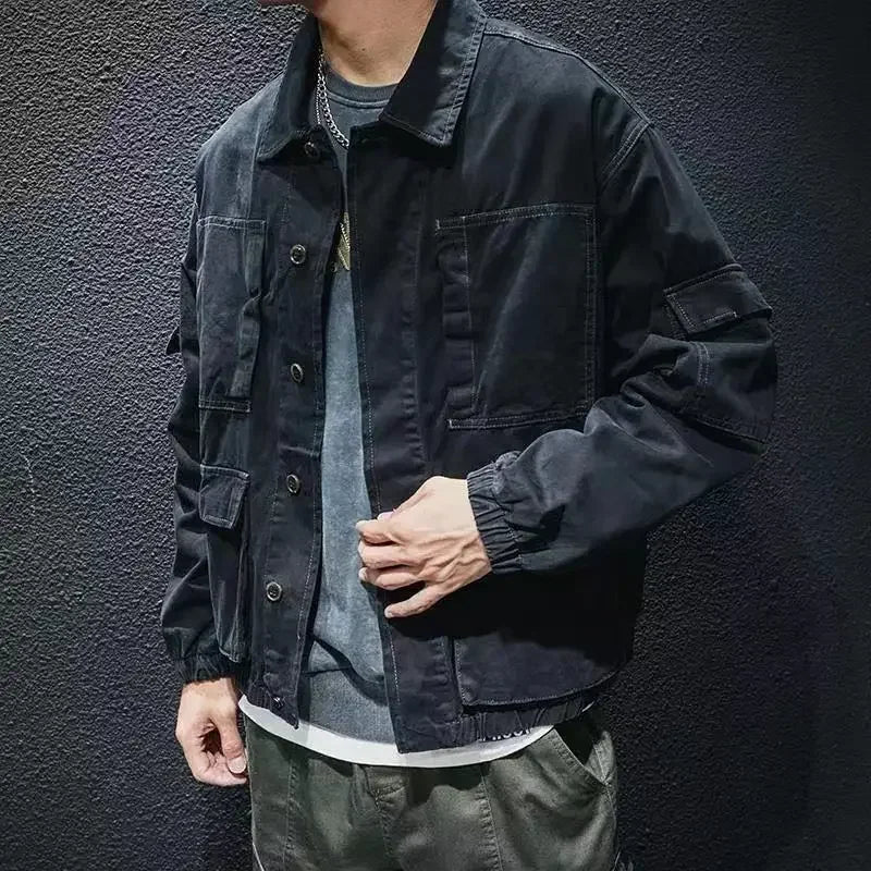 Men's Denim Jacket Loose Male Jean Coats New In Vintage Korean Popular Clothes Trendy Aesthetic Winter Outerwear Low Cost Y2k