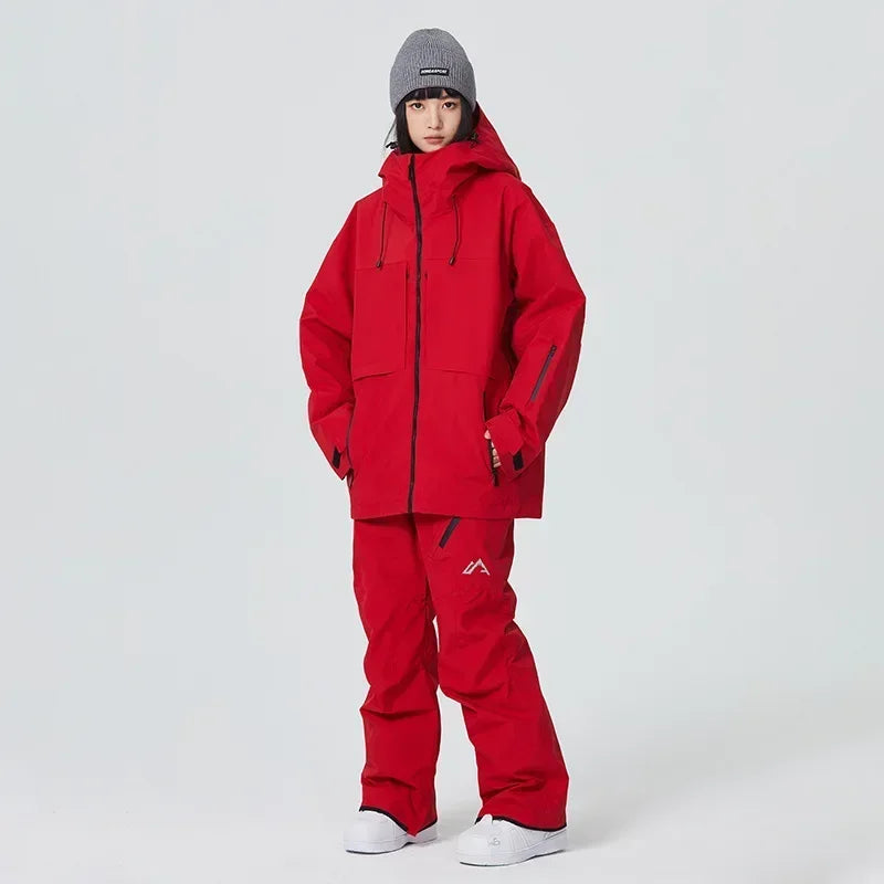 Snow Tracksuit 2025 New Winter Outdoor Ski Suits Men Snowboard Clothes Pant Sport Women Warm Waterproof Windproof Skiing Set
