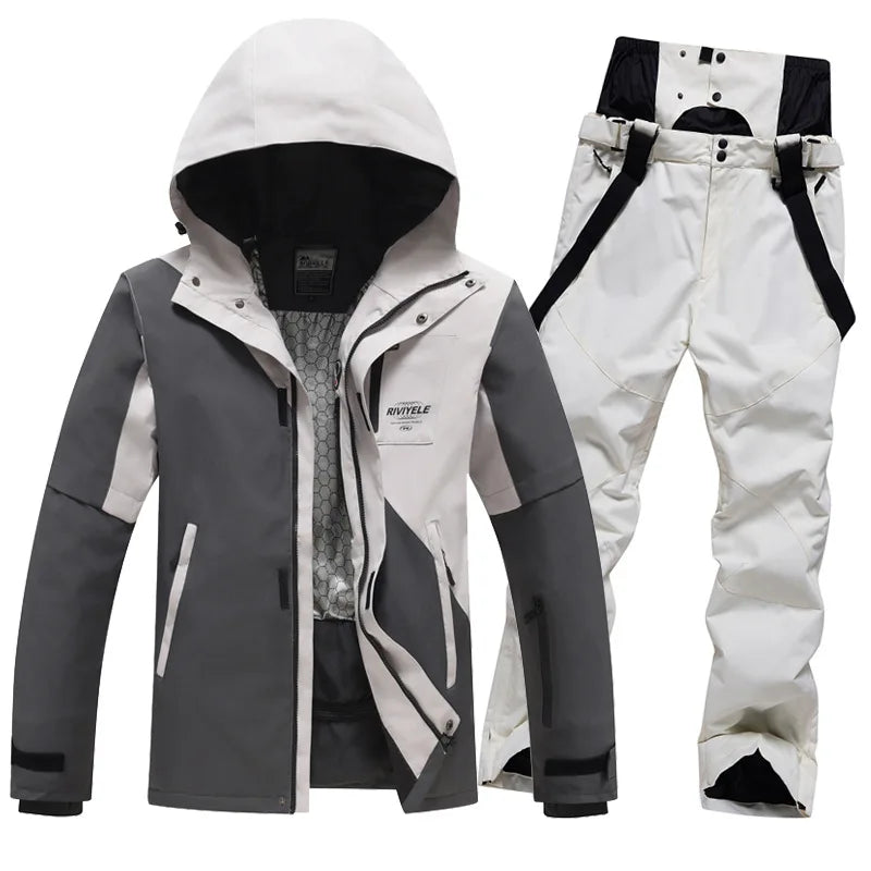 Ski Suites Women Winter New Men Snowboard Wear Hooded Warm Outdoor Snow Jackets Pants Skiing Set Windproof Overalls Ski Clothing