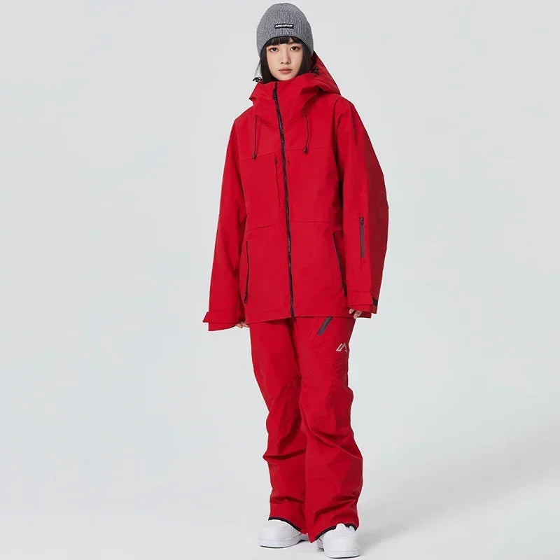 Snow Tracksuit 2025 New Winter Outdoor Ski Suits Men Snowboard Clothes Pant Sport Women Warm Waterproof Windproof Skiing Set