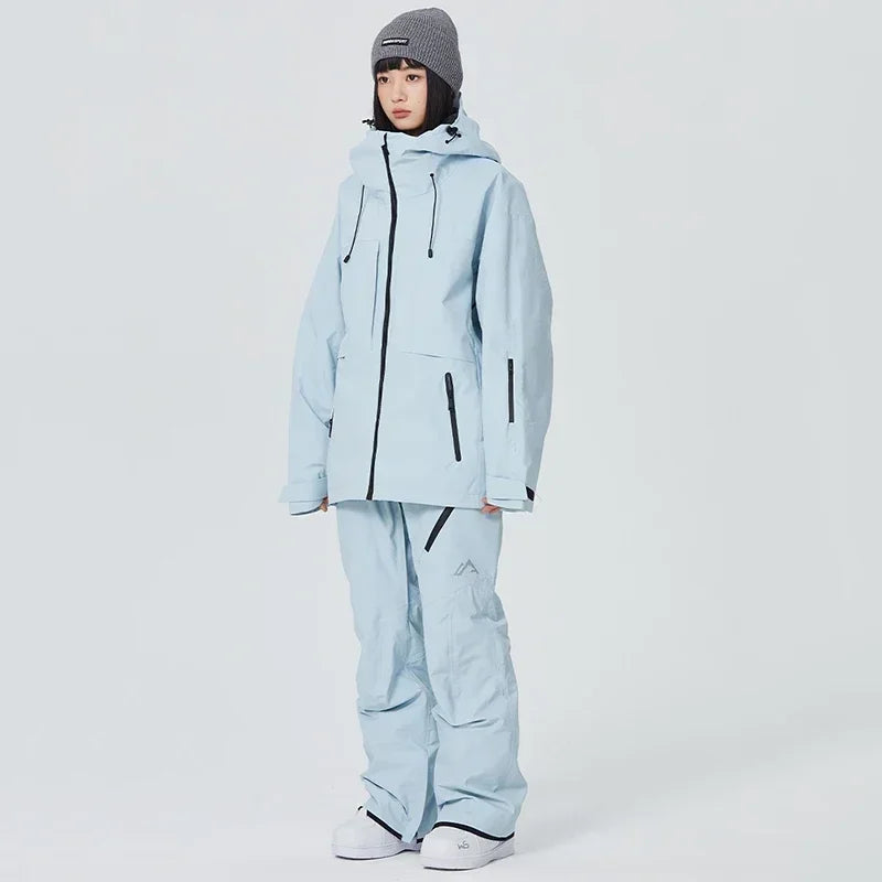 Snow Tracksuit 2025 New Winter Outdoor Ski Suits Men Snowboard Clothes Pant Sport Women Warm Waterproof Windproof Skiing Set