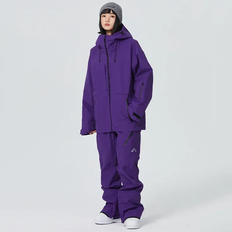 Snow Tracksuit 2025 New Winter Outdoor Ski Suits Men Snowboard Clothes Pant Sport Women Warm Waterproof Windproof Skiing Set