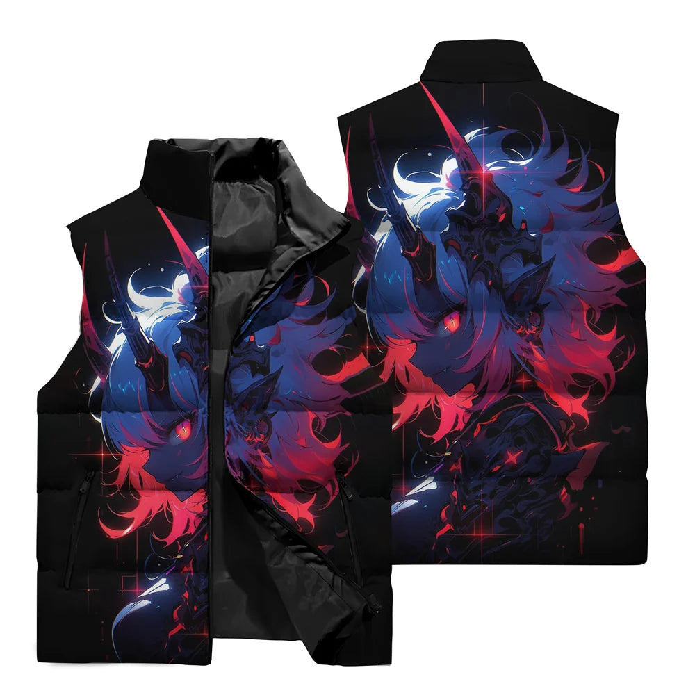 Jinx Anime Printed Pattern 3d Vest Winter New Men's Vest Jacket Street Fashion Clothing Slim Style Fabric Soft Men's Clothing