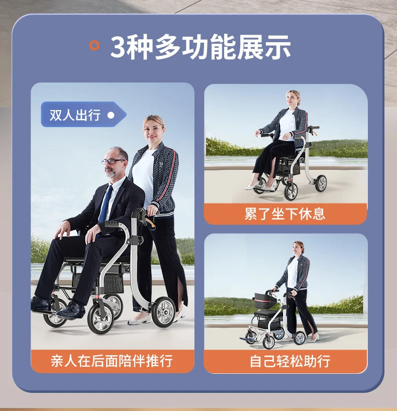 Assist Devices Senior Chairs Luggage Trolley Portable Device Senior Chairs Hand Brake Krzesło Prysznicowe Senior Furniture