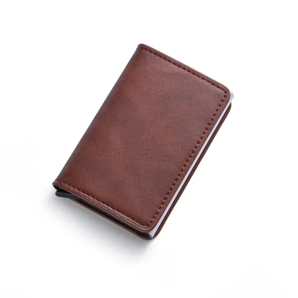 Anti Rfid Blocking Protected Magic Slim Aluminum Men Wallet ID Credit Card Holder Case Mini Automatic Pop up Bank Card Wallets