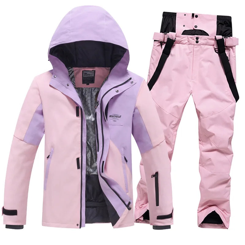 Ski Suites Women Winter New Men Snowboard Wear Hooded Warm Outdoor Snow Jackets Pants Skiing Set Windproof Overalls Ski Clothing