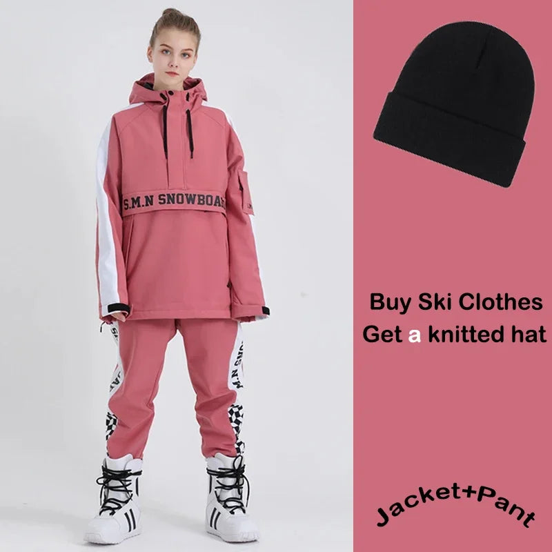 New Ski Suites Adult Winter Waterproof Snowboard Wear Windproof Men Women Skiing Jacket Pant Outdoor Sports Couple Snow Trousers
