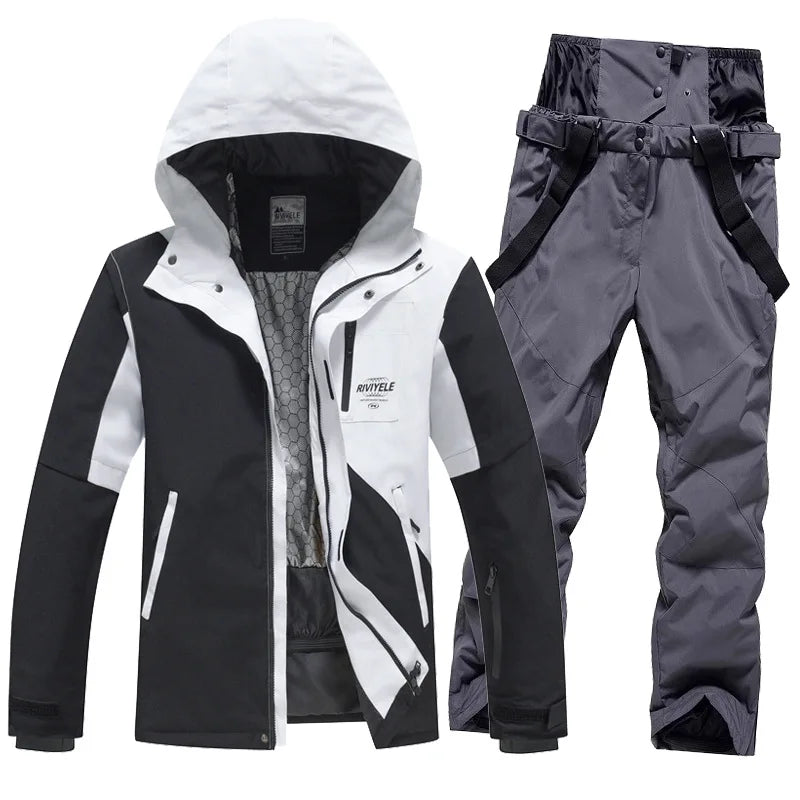 Ski Suites Women Winter New Men Snowboard Wear Hooded Warm Outdoor Snow Jackets Pants Skiing Set Windproof Overalls Ski Clothing