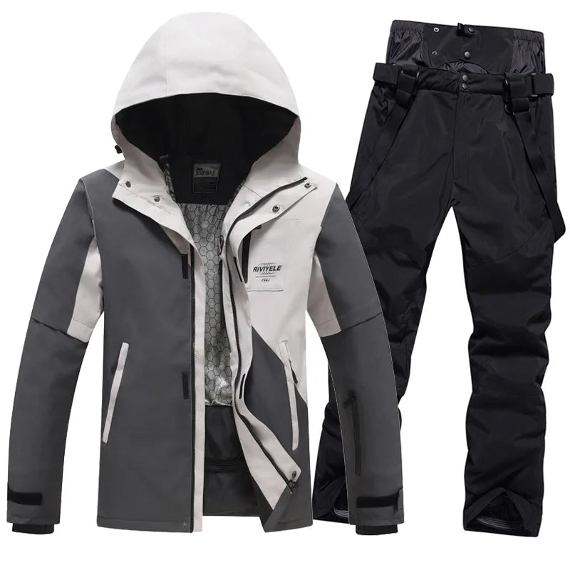 Ski Suites Women Winter New Men Snowboard Wear Hooded Warm Outdoor Snow Jackets Pants Skiing Set Windproof Overalls Ski Clothing
