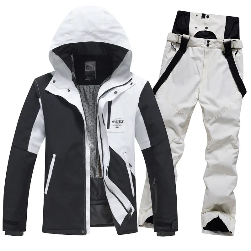 Ski Suites Women Winter New Men Snowboard Wear Hooded Warm Outdoor Snow Jackets Pants Skiing Set Windproof Overalls Ski Clothing