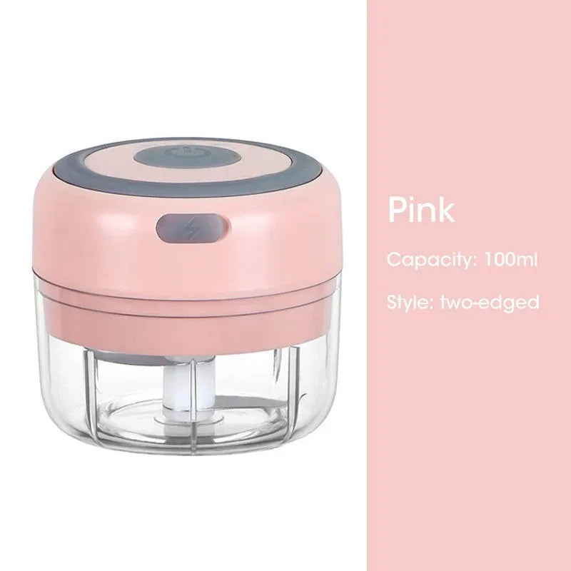 100ML/250ML Mini Electric Garlic Chopper USB Meat Grinder Garlic Masher Machine Sturdy Durable Crushed Ginger Vegetable Crusher