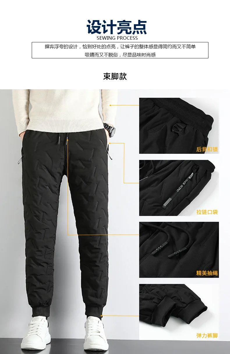 Lamb Plush Cotton Jacket and Winter Pants for Men Plush and Thickened Two-piece Warm Set Cross-border Large Size Coat and Pants