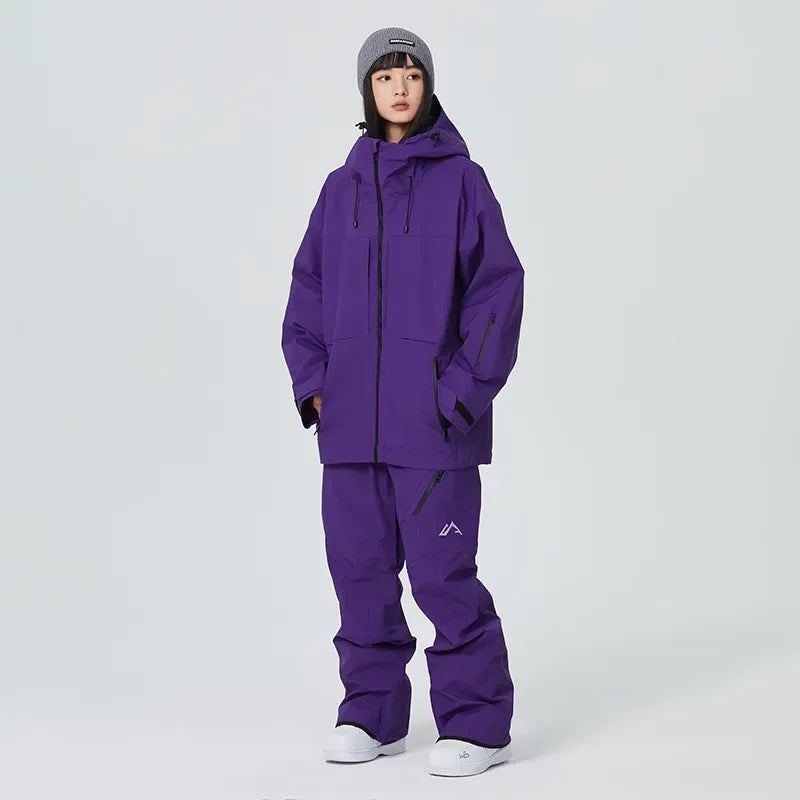 Snow Tracksuit 2025 New Winter Outdoor Ski Suits Men Snowboard Clothes Pant Sport Women Warm Waterproof Windproof Skiing Set