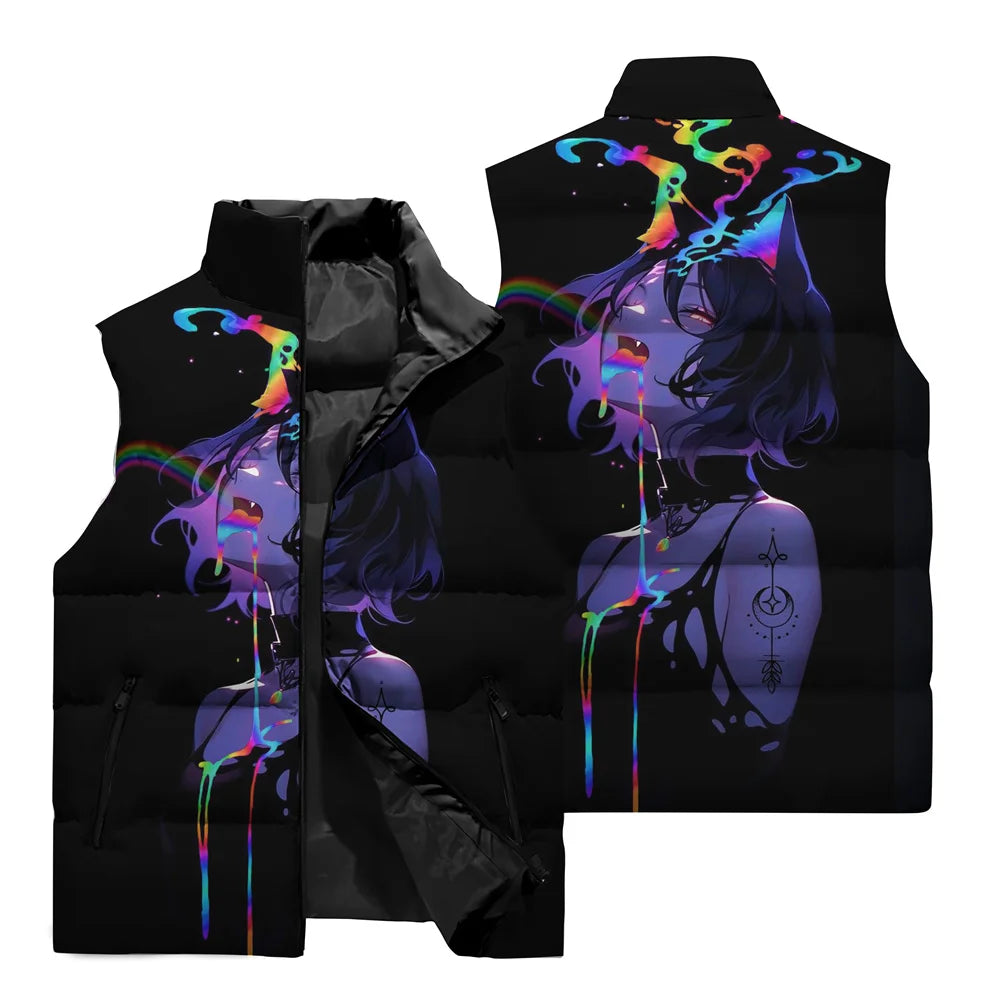 Jinx Anime Printed Pattern 3d Vest Winter New Men's Vest Jacket Street Fashion Clothing Slim Style Fabric Soft Men's Clothing