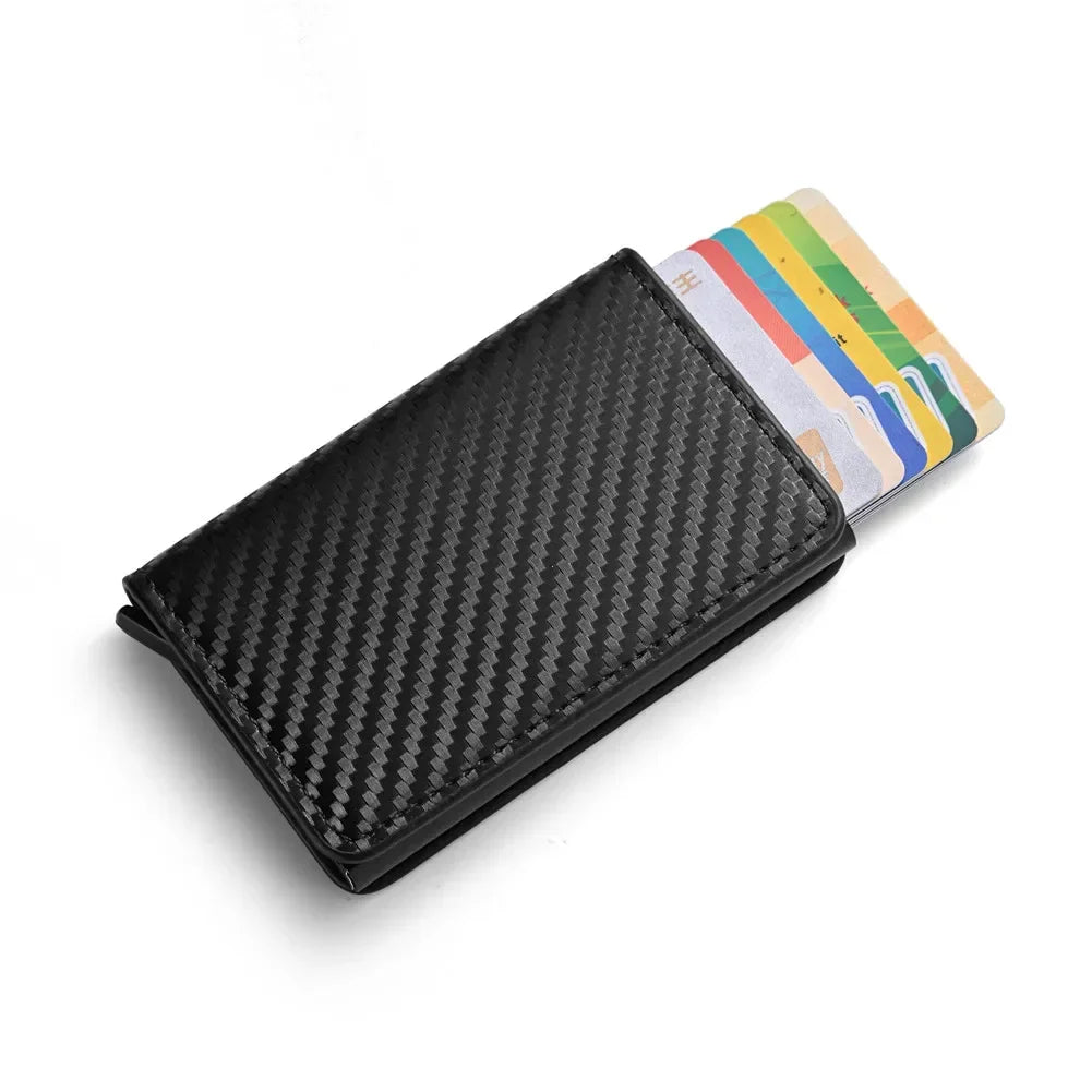 Anti Rfid Blocking Protected Magic Slim Aluminum Men Wallet ID Credit Card Holder Case Mini Automatic Pop up Bank Card Wallets