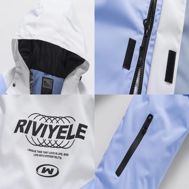 Ski Suites Women Winter New Men Snowboard Wear Hooded Warm Outdoor Snow Jackets Pants Skiing Set Windproof Overalls Ski Clothing