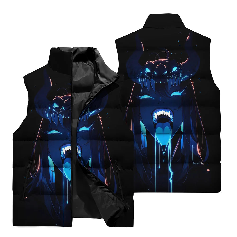 Jinx Anime Printed Pattern 3d Vest Winter New Men's Vest Jacket Street Fashion Clothing Slim Style Fabric Soft Men's Clothing