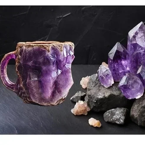 Imitation Mineral Crystal Coffee Mug Simulation Mineral Crystal Resin Coffee Cups Stylish Water Cup Birthday Christmas Gifts