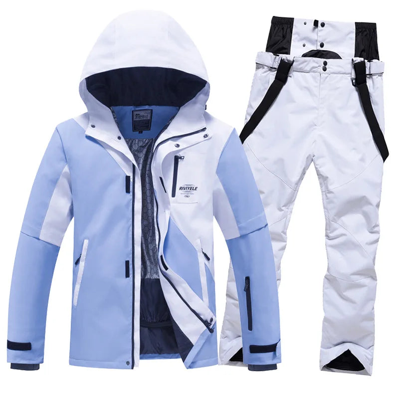 Ski Suites Women Winter New Men Snowboard Wear Hooded Warm Outdoor Snow Jackets Pants Skiing Set Windproof Overalls Ski Clothing