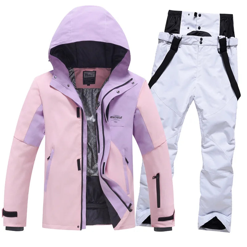 Ski Suites Women Winter New Men Snowboard Wear Hooded Warm Outdoor Snow Jackets Pants Skiing Set Windproof Overalls Ski Clothing
