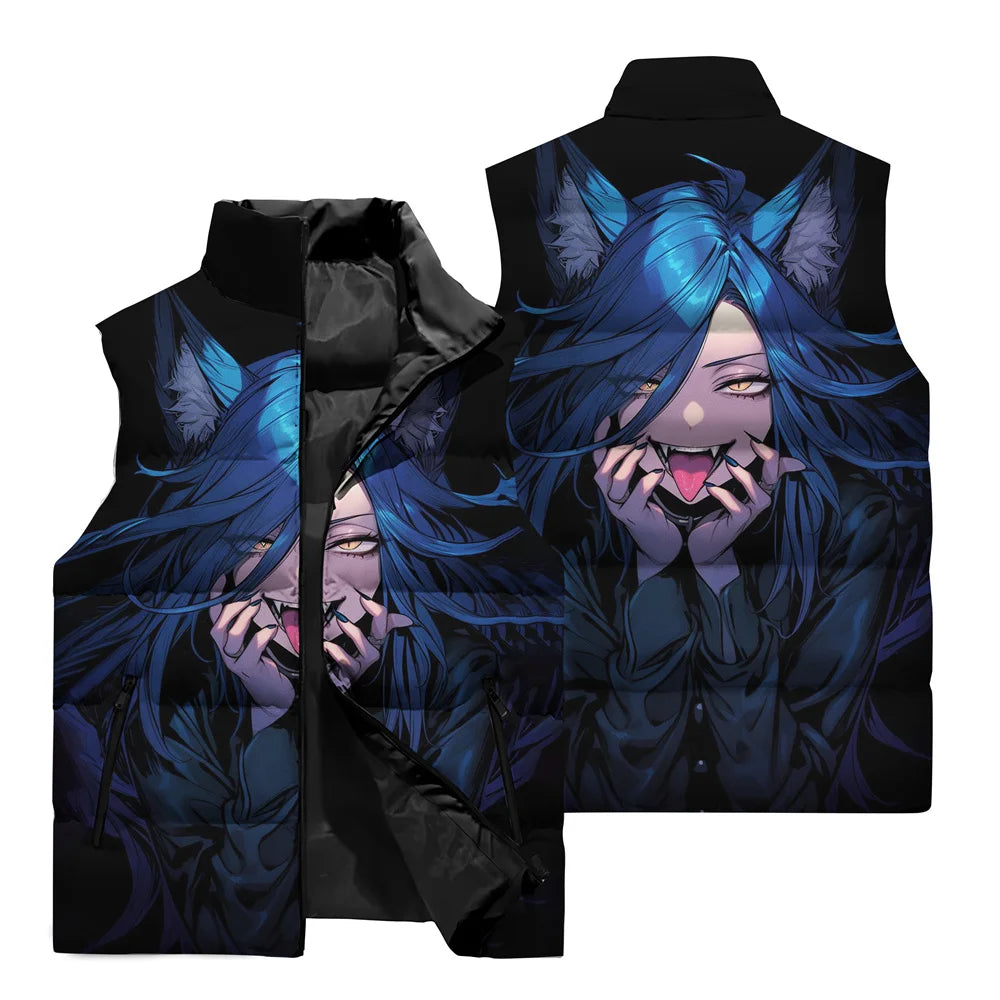 Jinx Anime Printed Pattern 3d Vest Winter New Men's Vest Jacket Street Fashion Clothing Slim Style Fabric Soft Men's Clothing
