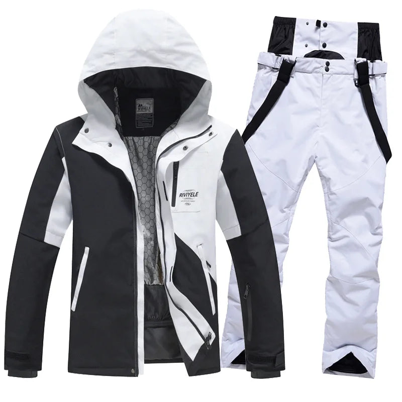 Ski Suites Women Winter New Men Snowboard Wear Hooded Warm Outdoor Snow Jackets Pants Skiing Set Windproof Overalls Ski Clothing