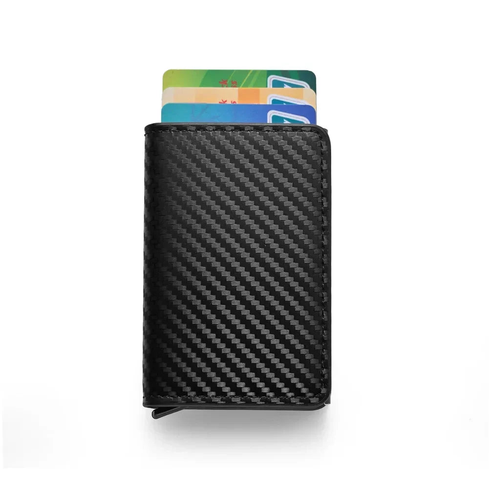 Anti Rfid Blocking Protected Magic Slim Aluminum Men Wallet ID Credit Card Holder Case Mini Automatic Pop up Bank Card Wallets