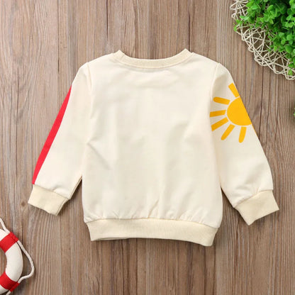 2020 Brand New Toddler Infant Girl Kid Rainbow Tassel T-Shirt Tops Clothes Colorful Sweater Sweatshirt Cardigan Casual Warm Tops