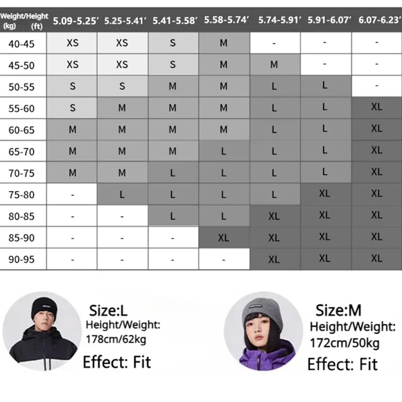 Winter Snowboard Wear Tracksuit New Windproof 2025 Women Ski Clothing Men Outdoor Sport Snow Jacket Pant Sets Couple Skiing Suit