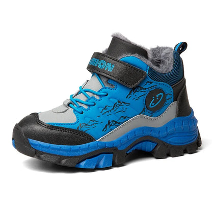Winter Children Shoes Short Boy Boots Fashion Outdoor Non-slip Plush Sneaker Kids Boy Snow Boots Sports Hiking Cotton Shoes