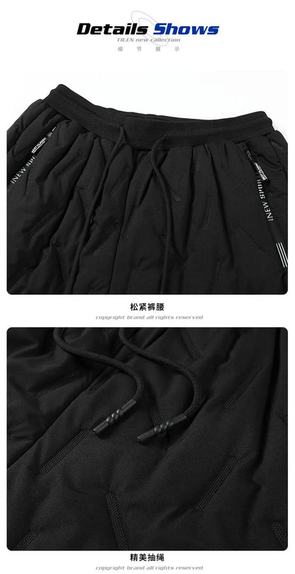 Lamb Plush Cotton Jacket and Winter Pants for Men Plush and Thickened Two-piece Warm Set Cross-border Large Size Coat and Pants