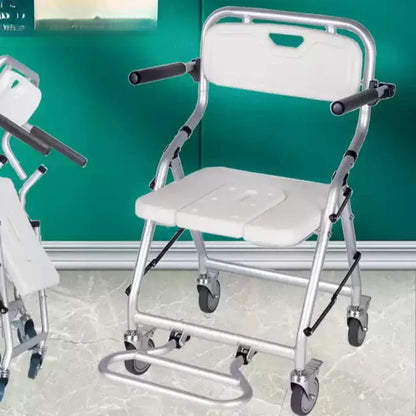 Senior Furniture Folding Hand Brake Trolleys Handle Stool Light Weight Seat Adjustable Luggage Trolley Stainless Steel Chair