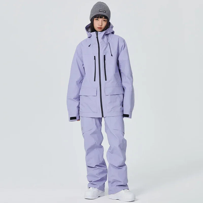 Winter Snowboard Wear Tracksuit New Windproof 2025 Women Ski Clothing Men Outdoor Sport Snow Jacket Pant Sets Couple Skiing Suit