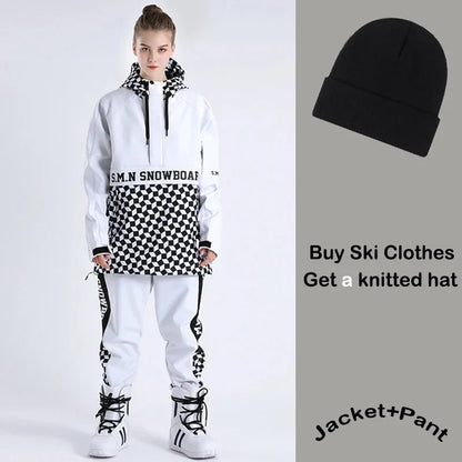 New Ski Suites Adult Winter Waterproof Snowboard Wear Windproof Men Women Skiing Jacket Pant Outdoor Sports Couple Snow Trousers