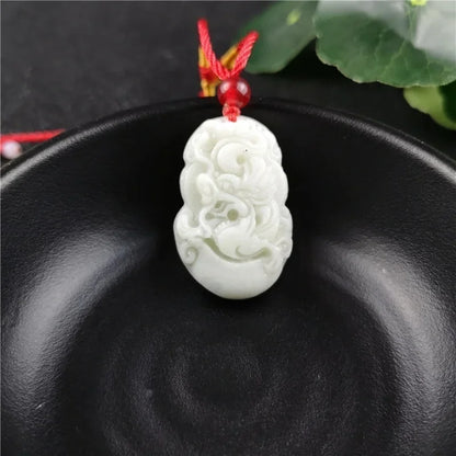 Chinese Zodiac Carved Jade Pendant Necklace Charm Jewellery Fashion  Women  Accessories Lucky Amulet Gifts