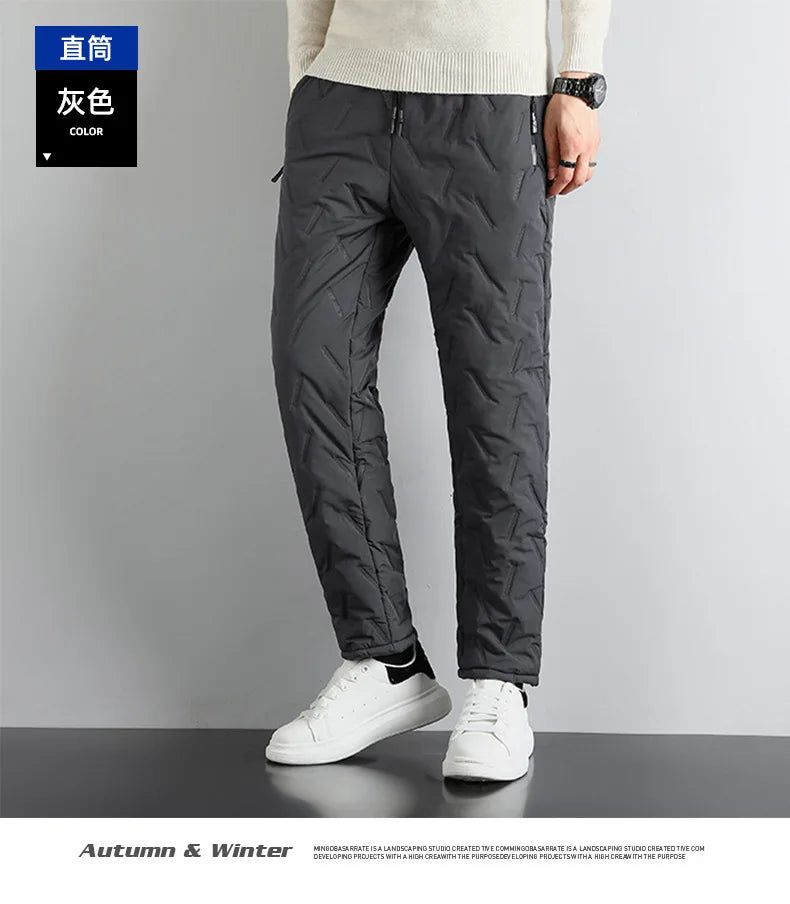 Lamb Plush Cotton Jacket and Winter Pants for Men Plush and Thickened Two-piece Warm Set Cross-border Large Size Coat and Pants