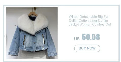 Winter Thick Faux Mink Cashmere Denim Jacket Women Cowboy Outerwear Vintage Loose Big Pocket Stand Collar Jeans Jacket Female