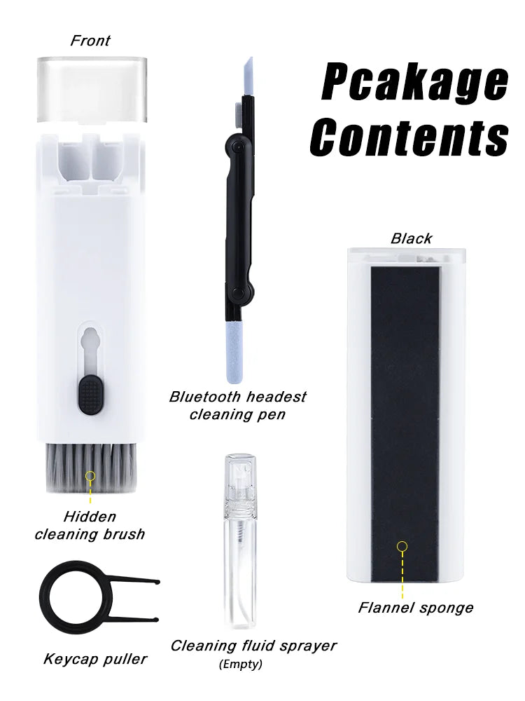 7-in-1 Computer Keyboard Cleaner Brush Electronics Cleaning Kits Earphone Cleaning Pen Laptop Screen Cleaning Tool Keycap Puller