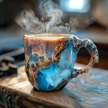 Imitation Mineral Crystal Coffee Mug Simulation Mineral Crystal Resin Coffee Cups Stylish Water Cup Birthday Christmas Gifts