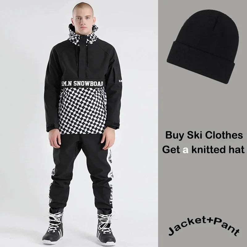 New Ski Suites Adult Winter Waterproof Snowboard Wear Windproof Men Women Skiing Jacket Pant Outdoor Sports Couple Snow Trousers
