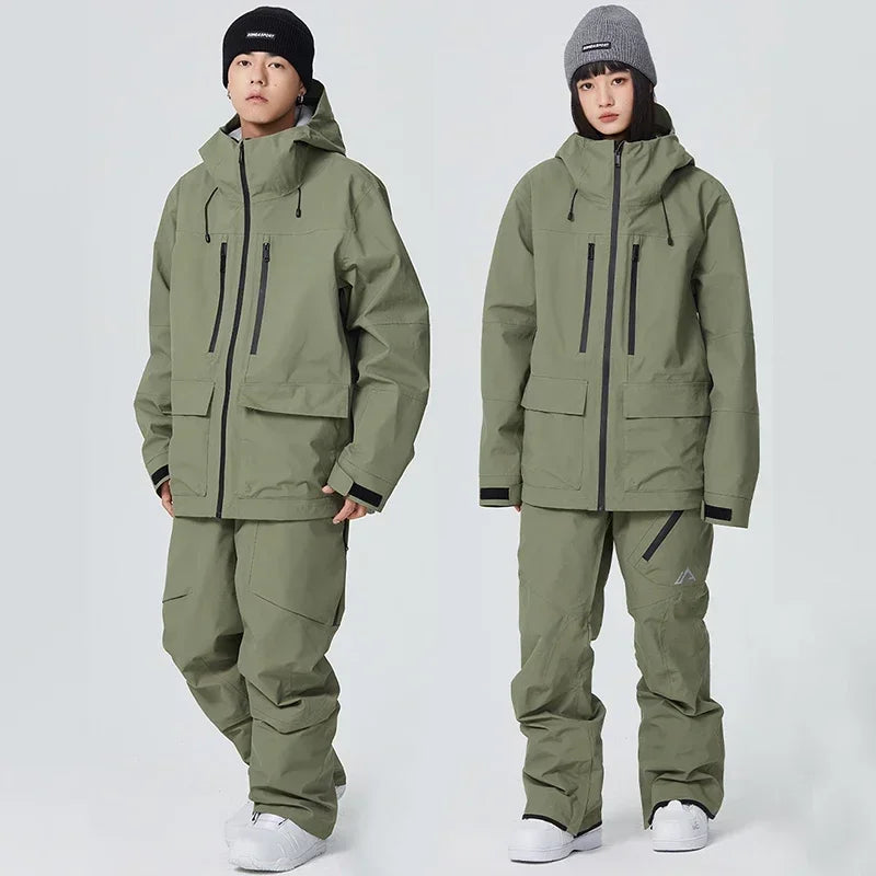 Winter Snowboard Wear Tracksuit New Windproof 2025 Women Ski Clothing Men Outdoor Sport Snow Jacket Pant Sets Couple Skiing Suit