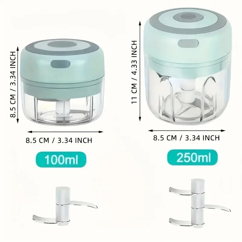 100ML/250ML Mini Electric Garlic Chopper USB Meat Grinder Garlic Masher Machine Sturdy Durable Crushed Ginger Vegetable Crusher
