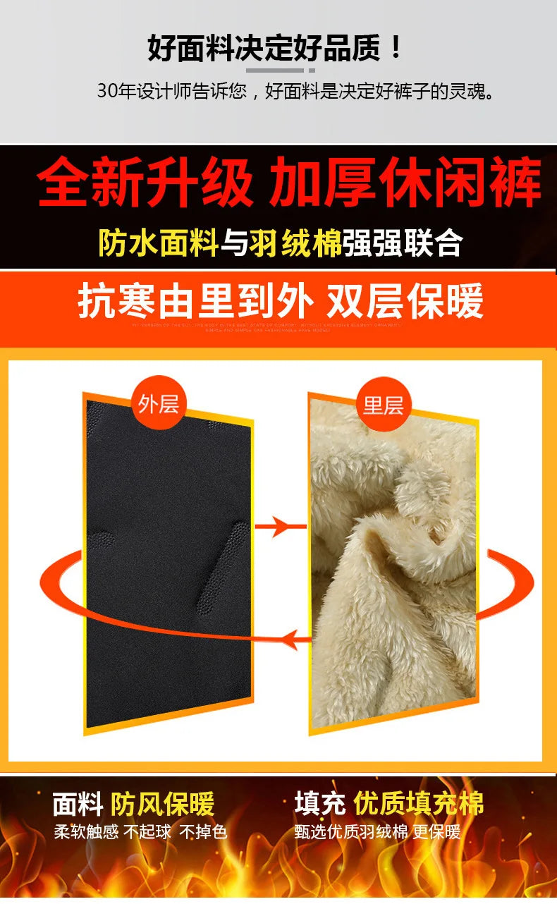 Lamb Plush Cotton Jacket and Winter Pants for Men Plush and Thickened Two-piece Warm Set Cross-border Large Size Coat and Pants